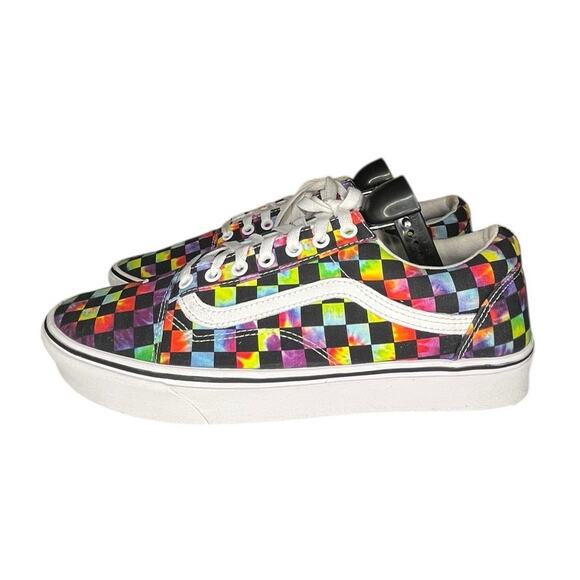 Vans Other - ***SOLD*** Vans ComfyCush Old Skool Tie Dye Checkerboard Sneakers M11.5 B37